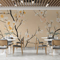 Blossom Branch Mural Wallpaper — Artistic Floral Wall Decor Mural Wallpaper - room preview 02