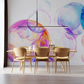 Iridescent Bubble Mural Wallpaper — Playful Abstract Design Mural Wallpaper - room preview 02