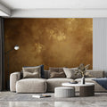 Distressed Gold Foil Mural Wallpaper — Rustic Luxe Texture Mural Wallpaper - room preview 02