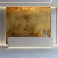 Aged Canvas Mural Wallpaper — Distressed Ochre and Umber Texture Mural Wallpaper - room preview 02