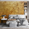 Gilded Distressed Gold Mural Wallpaper — Modern Abstract Luxury Mural Wallpaper - room preview 02