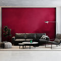 Abstract Crimson Cloud Mural Wallpaper — Rich Painterly Texture Mural Wallpaper - room preview 02