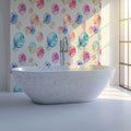 Watercolor Bubbles Mural Wallpaper — Soft Pastel Art Mural Wallpaper - room preview 02