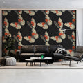 Monarch Butterfly Mural Wallpaper — Modern Graphic Motif Mural Wallpaper - room preview 02