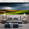 Impressionist Rolling Hills Mural Wallpaper — Moody Landscape Mural Wallpaper - room preview 02