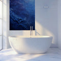 Midnight Nebula Textured Mural Wallpaper — Deep Indigo Wall Art Mural Wallpaper - room preview 02