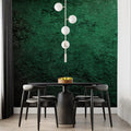 Deep Forest Green Concrete Mural Wallpaper — Textured Wall Finish Mural Wallpaper - room preview 02