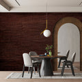 Deep Crimson Woven Texture Mural Wallpaper — Rich Fabric Effect Mural Wallpaper - room preview 02
