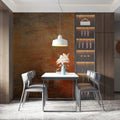 Abstract Earth Tone Mural Wallpaper — Rich Impasto Oil Effect Mural Wallpaper - room preview 02