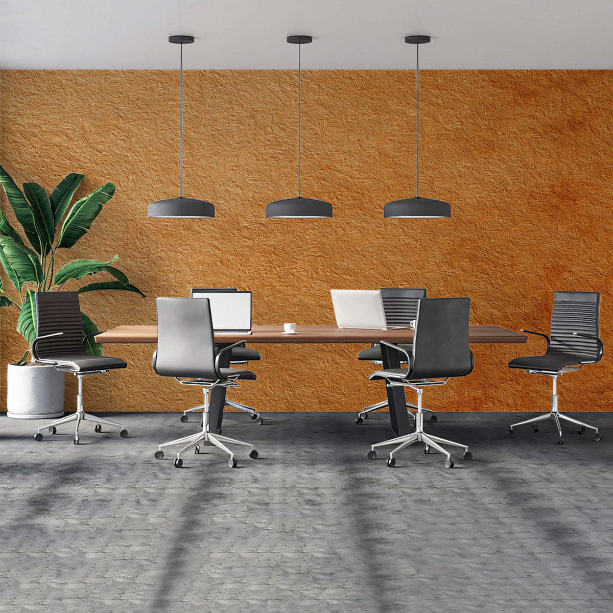 Sun-Drenched Amber Abstract Mural Wallpaper — Textured Fiber Design Mural Wallpaper - room preview 02