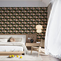 Abstract Brushstroke Plaid Mural Wallpaper — Artistic Texture Mural Wallpaper - room preview 02