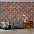 Abstract Geometric Diamond Mural Wallpaper — Warm Watercolor Pattern Mural Wallpaper - room preview 02