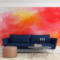 Vivid Brushstroke Abstract Mural Wallpaper — Expressive Color Art Mural Wallpaper - room preview 02