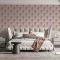 Abstract Branch Mural Wallpaper — Soft Blush and Cocoa Mural Wallpaper - room preview 02