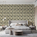 Geometric Herringbone Mural Wallpaper — Modern Neutral Design Mural Wallpaper - room preview 02