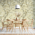 Minimalist Botanical Mural Wallpaper — Ink Branch Pattern Mural Wallpaper - room preview 02