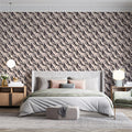Abstract Leaf Diagonal Mural Wallpaper — Soft Minimalist Print Mural Wallpaper - room preview 02