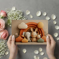3D Boho Animal Friends Mural Wallpaper — Warm Terracotta Arch Mural Wallpaper - room preview 02