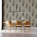 Winter Sprig Mural Wallpaper — Calm Neutral Botanical Mural Wallpaper - room preview 02
