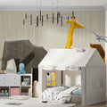 Safari Animals Low-Poly Mural Wallpaper — Geometric Earth Tone Art Mural Wallpaper - room preview 02