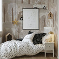 Vintage European City Sketch Mural Wallpaper in Sepia Tones Mural Wallpaper - room preview 02