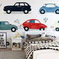 Vintage Car Motif Mural Wallpaper — Mid-Century Graphic Design Mural Wallpaper - room preview 02