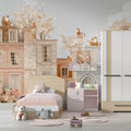 Terrace Cats Cityscape Mural Wallpaper — Warm Painterly European Vibe Mural Wallpaper - room preview 02