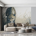 Stalking Cheetah Mural Wallpaper —Monochromatic Wildlife Design Mural Wallpaper - room preview 02