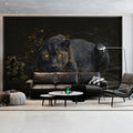 Black Panther Sketch Mural Wallpaper — Bold Gold and Charcoal Mural Wallpaper - room preview 02