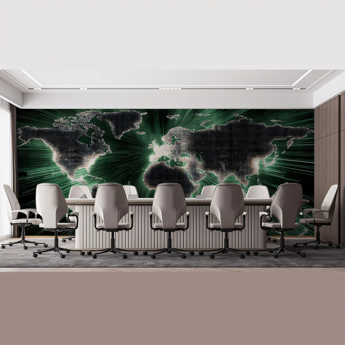 Global Digital Radiance World Map Mural Wallpaper - room preview 02