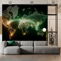 Global Data Network Mural Wallpaper — Modern Tech Illustration Mural Wallpaper - room preview 02