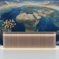 Orbital View Earth Mural Wallpaper —Cinematic Global Perspective Mural Wallpaper - room preview 02