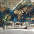 Fantasy World Map Mural Wallpaper — Dreamlike Cartography Mural Wallpaper - room preview 02