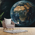 Full Earth View Mural Wallpaper — Celestial Satellite Globe Design Mural Wallpaper - room preview 02