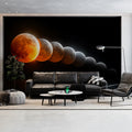 Lunar Eclipse Sequence Mural Wallpaper — Dramatic Cosmic Art Mural Wallpaper - room preview 02