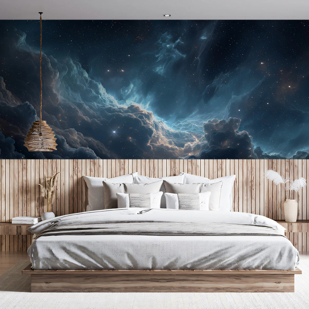 Cosmic Nebula Valley Mural Wallpaper — Deep Space Wall Art Mural Wallpaper - room preview 02