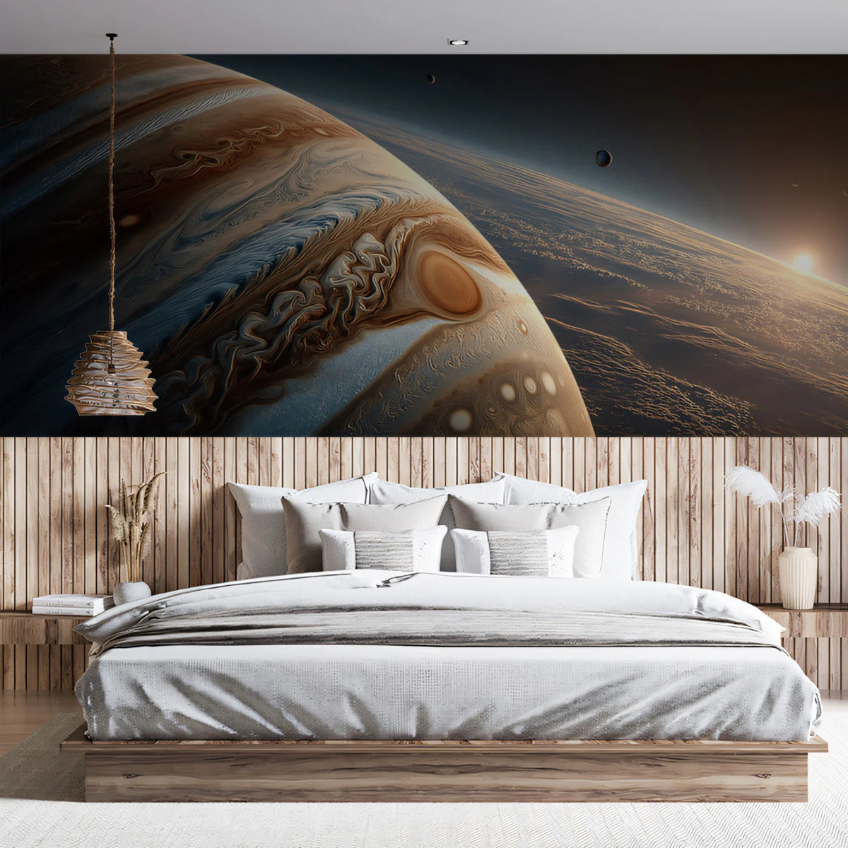 Gas Giant Planet Mural Wallpaper — Cinematic Deep Space View Mural Wallpaper - room preview 02