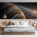 Gas Giant Planet Mural Wallpaper — Cinematic Deep Space View Mural Wallpaper - room preview 02