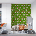 Merry Santa & Candy Cane Mural Wallpaper — Festive Holiday Green Mural Wallpaper - room preview 02