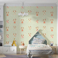 Reindeer and Candy Cane Mural Wallpaper — Soft Festive Whimsy Mural Wallpaper - room preview 02