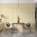 Minimalist Reindeer Silhouette Mural Wallpaper — Soft Neutral Mural Wallpaper - room preview 02