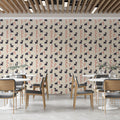 Pixelated Reindeer and Candy Cane Mural Wallpaper — Festive Retro Mural Wallpaper - room preview 02