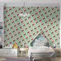 Mini Santa and Candy Cane Mural Wallpaper — Whimsical Holiday Mural Wallpaper - room preview 02