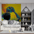 Victory Celebration Mural Wallpaper — Vibrant Pop Art Stadium Scene Mural Wallpaper - room preview 02