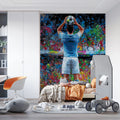 Stadium Celebration Mural Wallpaper — Impressionist Sports Art Mural Wallpaper - room preview 02