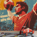 Victory Portrait Mural Wallpaper — Expressive Pop Art Design Mural Wallpaper - room preview 02