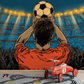 Victory Stadium Fan Mural Wallpaper — Comic Book Illustration Mural Wallpaper - room preview 02