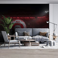 Soccer Ball Spotlight Mural Wallpaper — Dark Stadium Drama Mural Wallpaper - room preview 02