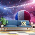 Tricolore Victory Soccer Mural Wallpaper —Stadium Action Design Mural Wallpaper - room preview 02