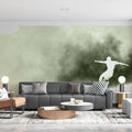 Soccer Silhouette Mural Wallpaper — Abstract Sage Motion Mural Wallpaper - room preview 02